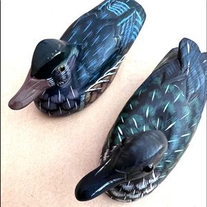 Applause Pair Wooden  Ducks Vintage